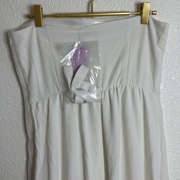 NWT- Wild Fable White Strapless Jumpsuit- (comes with straps) size medium - Picture 9 of 15